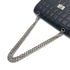 CHANEL VINTAGE 2.55 CHOCOLATE BAR RHINESTONE CHAIN SHOULDER BAG BLACK LAMB SKIN 90272503 - PURPOSE
