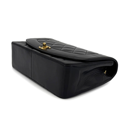 CHANEL VINTAGE DIANA MEDIUM CHAIN SHOULDER BAG BLACK LAMB SKIN 90272514 - PURPOSE