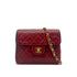 CHANEL VINTAGE MINI SQUARE 17 CHAIN SHOULDER BAG RED LAMB SKIN 90272550 - PURPOSE