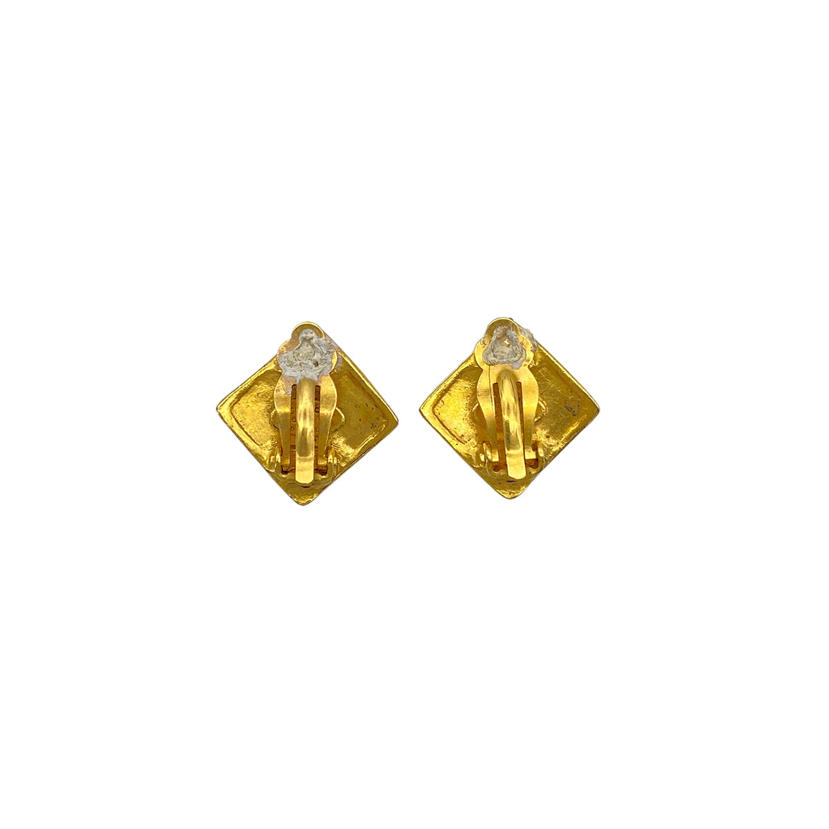 CHANEL VINTAGE EARRINGS COCOMARK SQUARE ACCESSORY 96P 90272579