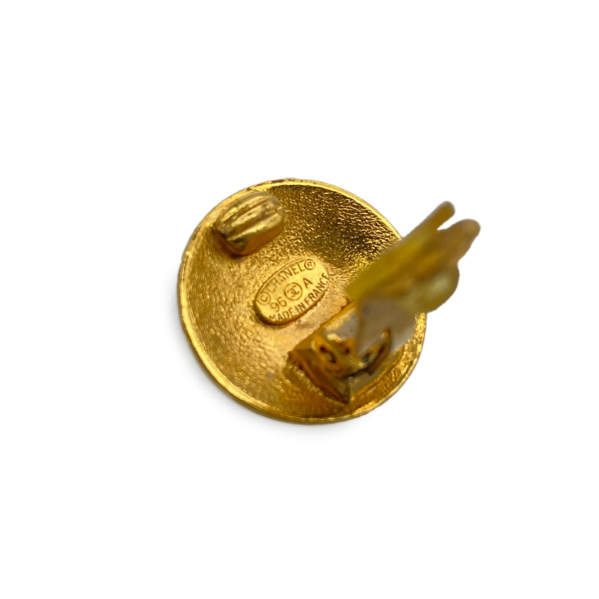 CHANEL VINTAGE EARRINGS COCOMARK ROUND ACCESSORY 96A 90272580