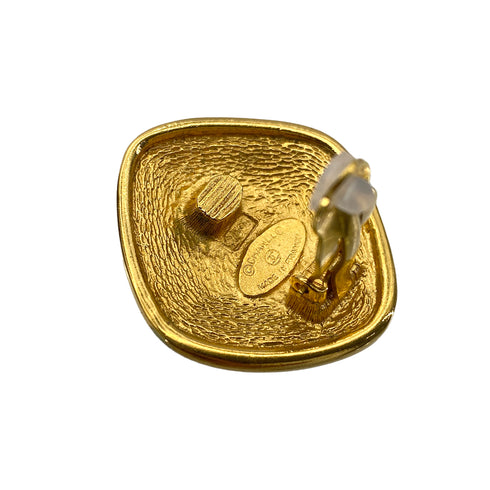 CHANEL VINTAGE EARRINGS COCOMARK SQUARE ACCESSORY 90272583 - PURPOSE