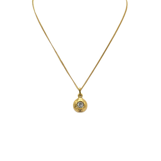 CHANEL VINTAGE NECKLACE COCOMARK RHINESTONE ACCESSORY 90272587