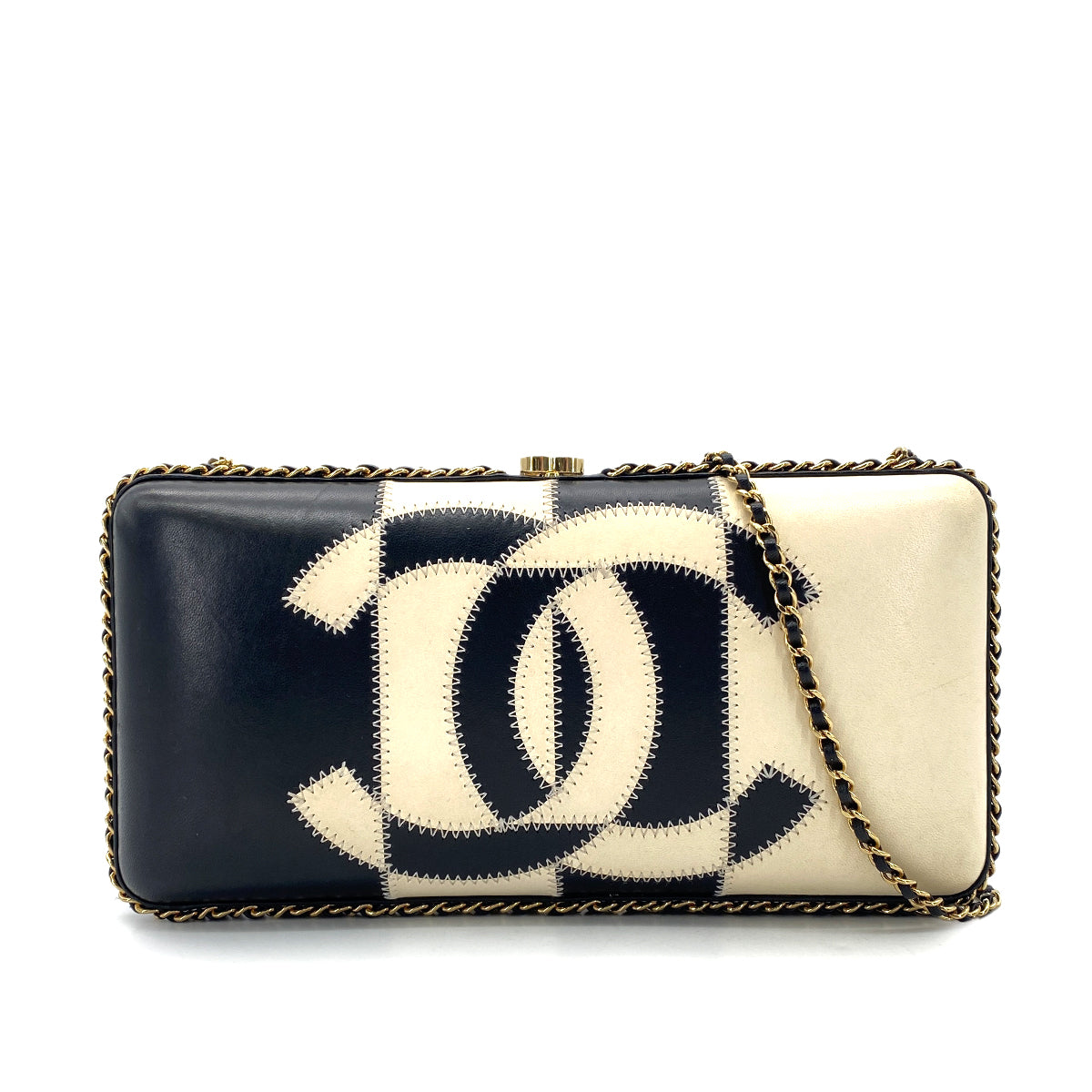 CHANEL COCOMARK CHAIN SHOULDER BAG BICOLOR LEATHER 90272803