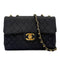 CHANEL VINTAGE MAXI MATELASSE CHAIN SHOULDER BAG BLACK LINEN 90272804 - PURPOSE