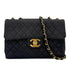 CHANEL VINTAGE MAXI MATELASSE CHAIN SHOULDER BAG BLACK LINEN 90272804 - PURPOSE