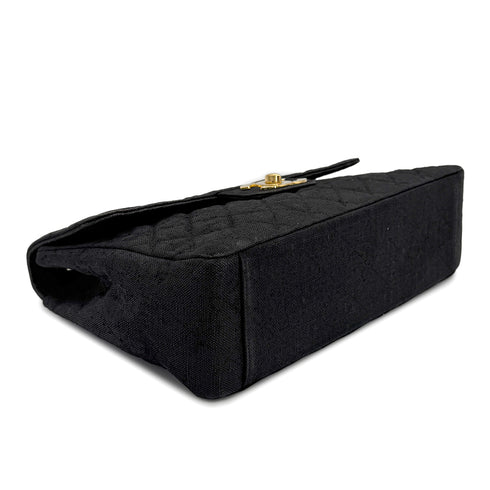 CHANEL VINTAGE MAXI MATELASSE CHAIN SHOULDER BAG BLACK LINEN 90272804 - PURPOSE
