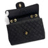 CHANEL VINTAGE MAXI MATELASSE CHAIN SHOULDER BAG BLACK LINEN 90272804 - PURPOSE