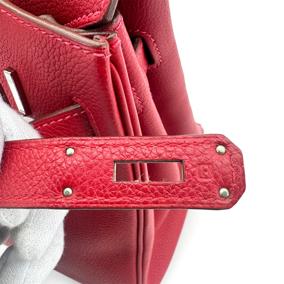 HERMES BIRKIN 30 ROUGE GARANCE TOGO HAND BAG □H SHW 90272806