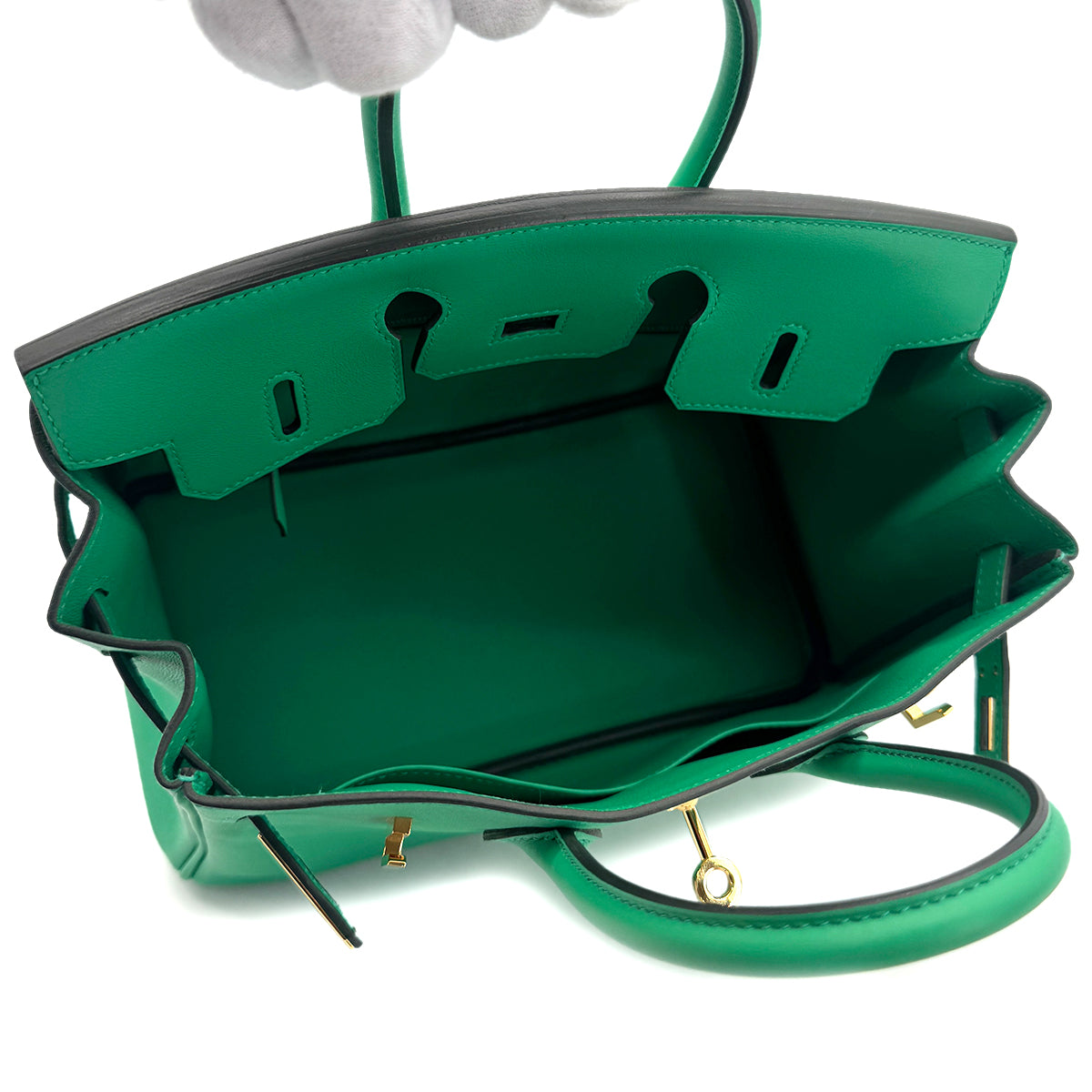 HERMES BIRKIN 25 MINT SWIFT HAND BAG Z GHW 90272816