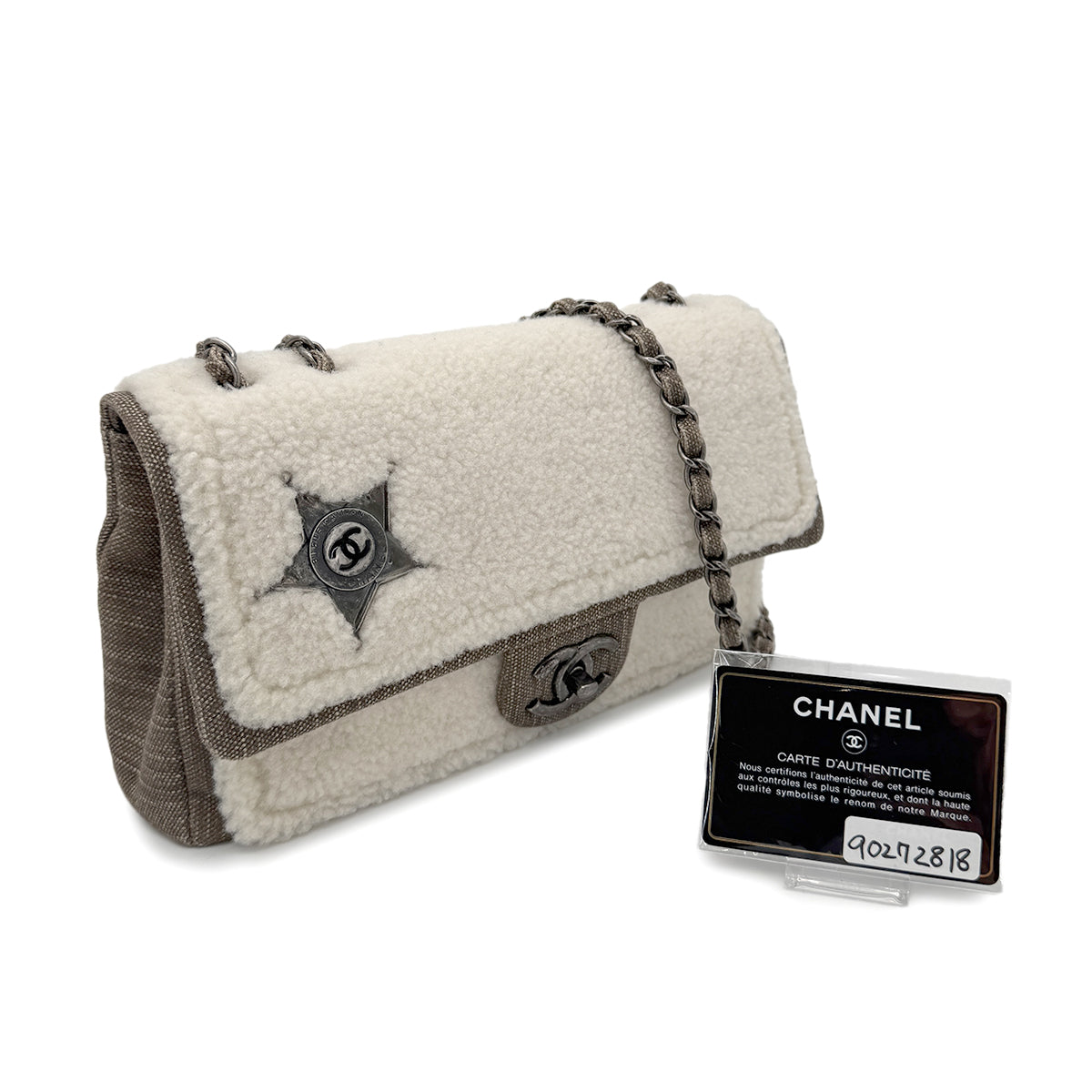 CHANEL PARIDARAS MOUTON CHAIN SHOULDER BAG STAR 90272818