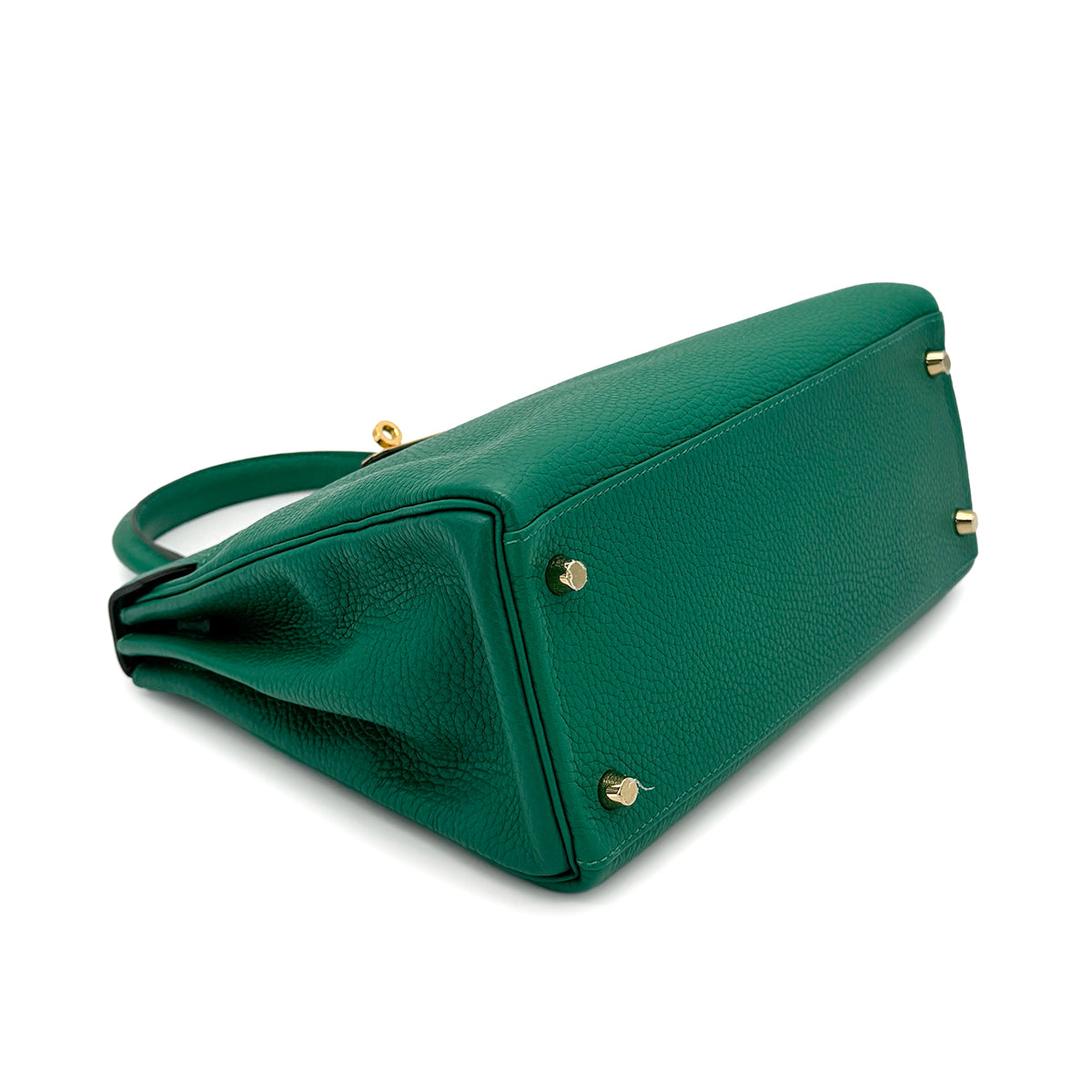 HERMES KELLY 28 RETOURNE VERT VERTIGO TAURILLON CLEMENCE HAND SHOULDER BAG C GHW 90272819