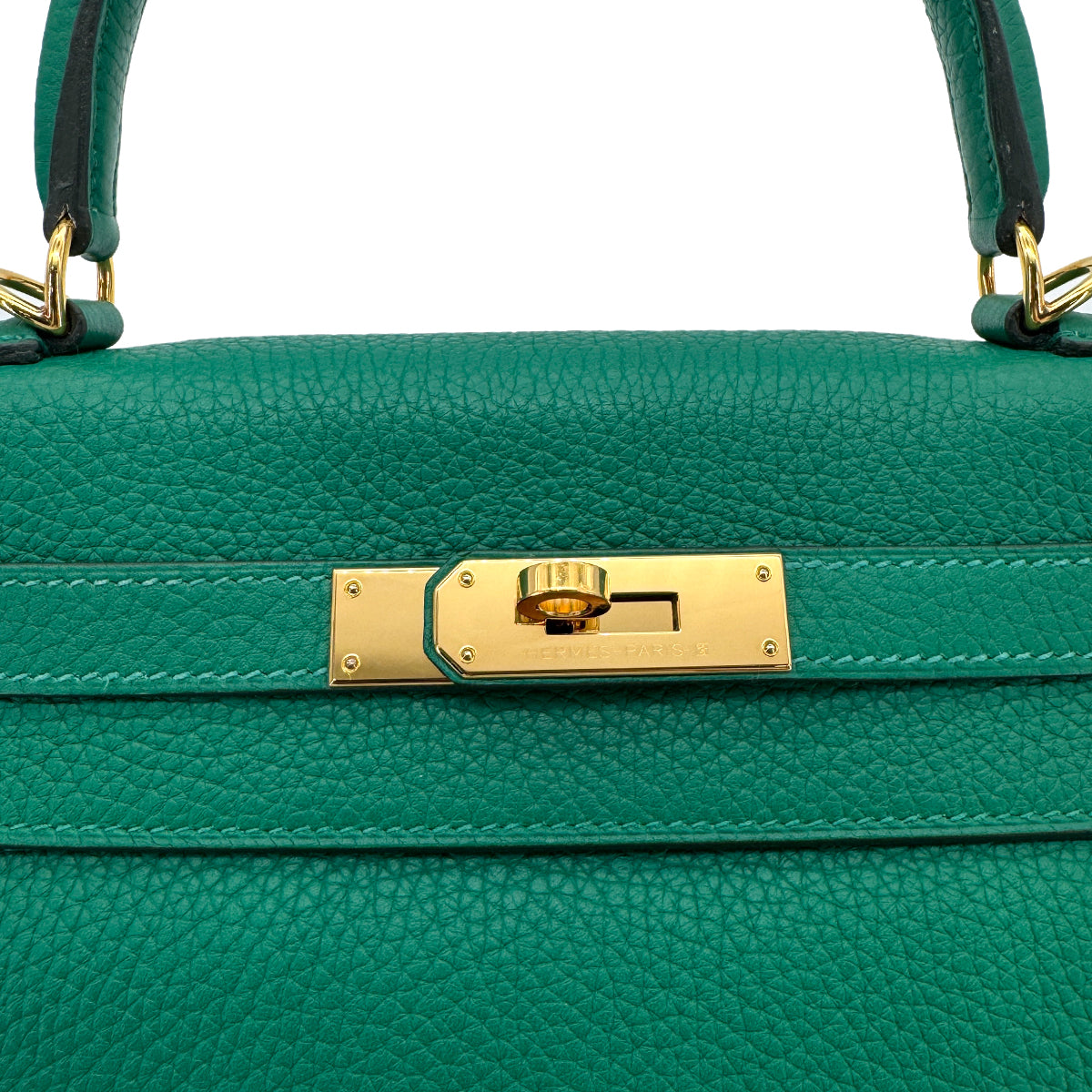 HERMES KELLY 28 RETOURNE VERT VERTIGO TAURILLON CLEMENCE HAND SHOULDER BAG C GHW 90272819