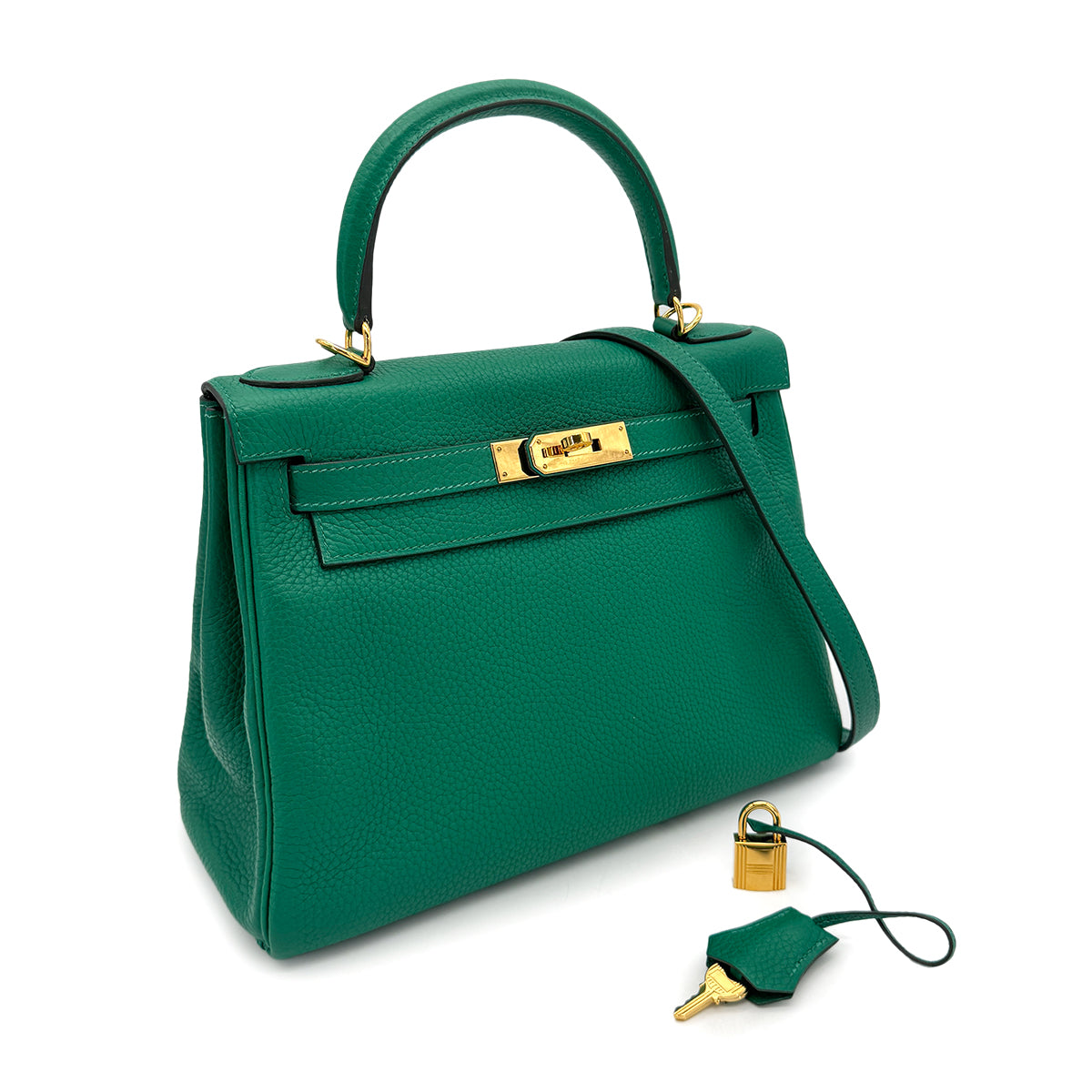 HERMES KELLY 28 RETOURNE VERT VERTIGO TAURILLON CLEMENCE HAND SHOULDER BAG C GHW 90272819