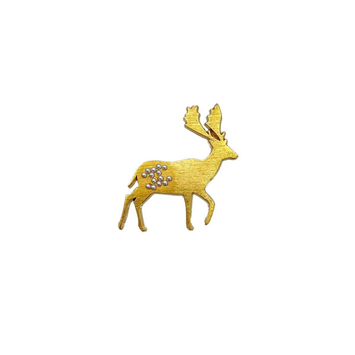 CHANEL BROOCH PEARL LOGO REINDEER ACCESSORY 01A 90272825