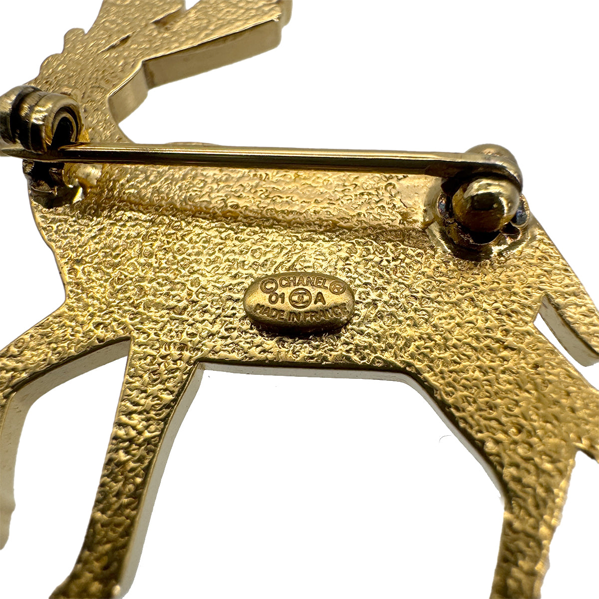 CHANEL BROOCH PEARL LOGO REINDEER ACCESSORY 01A 90272825