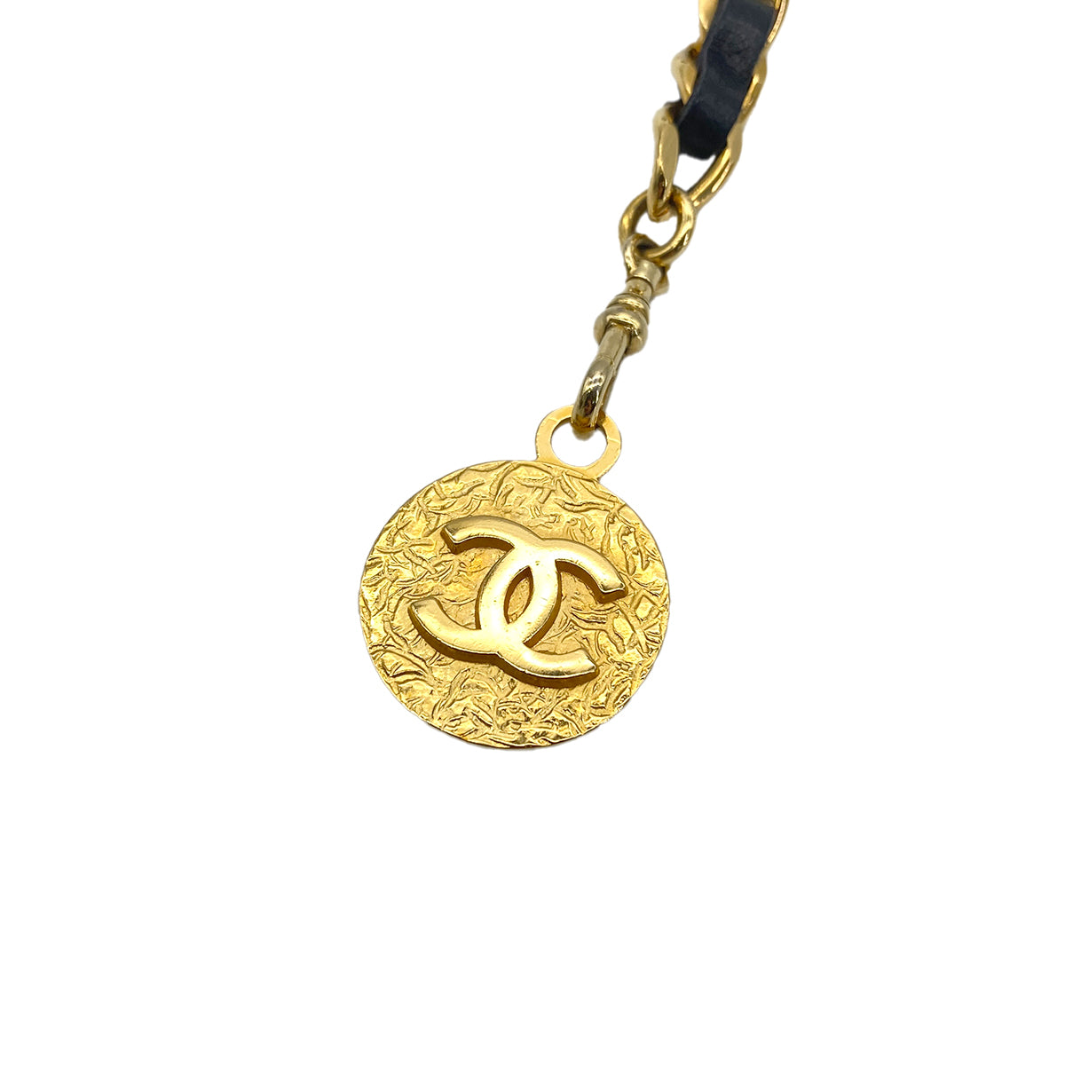 CHANEL VINTAGE CHAIN BELT LEATHER COCOMARK ACCESSORY 90272832