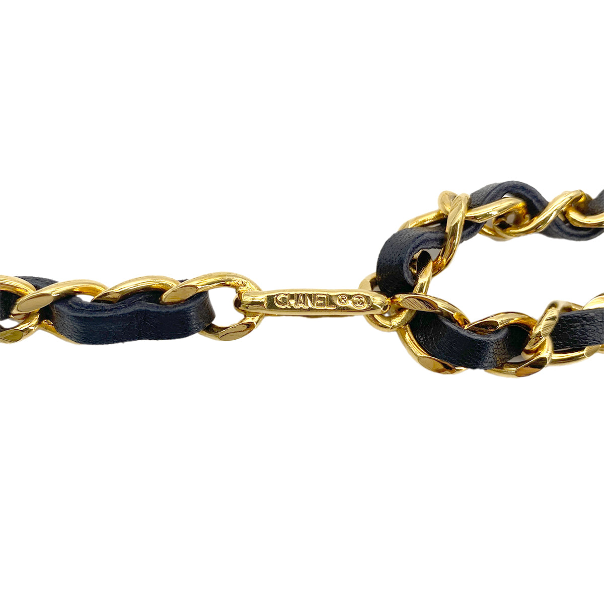 CHANEL VINTAGE CHAIN BELT LEATHER COCOMARK ACCESSORY 90272832