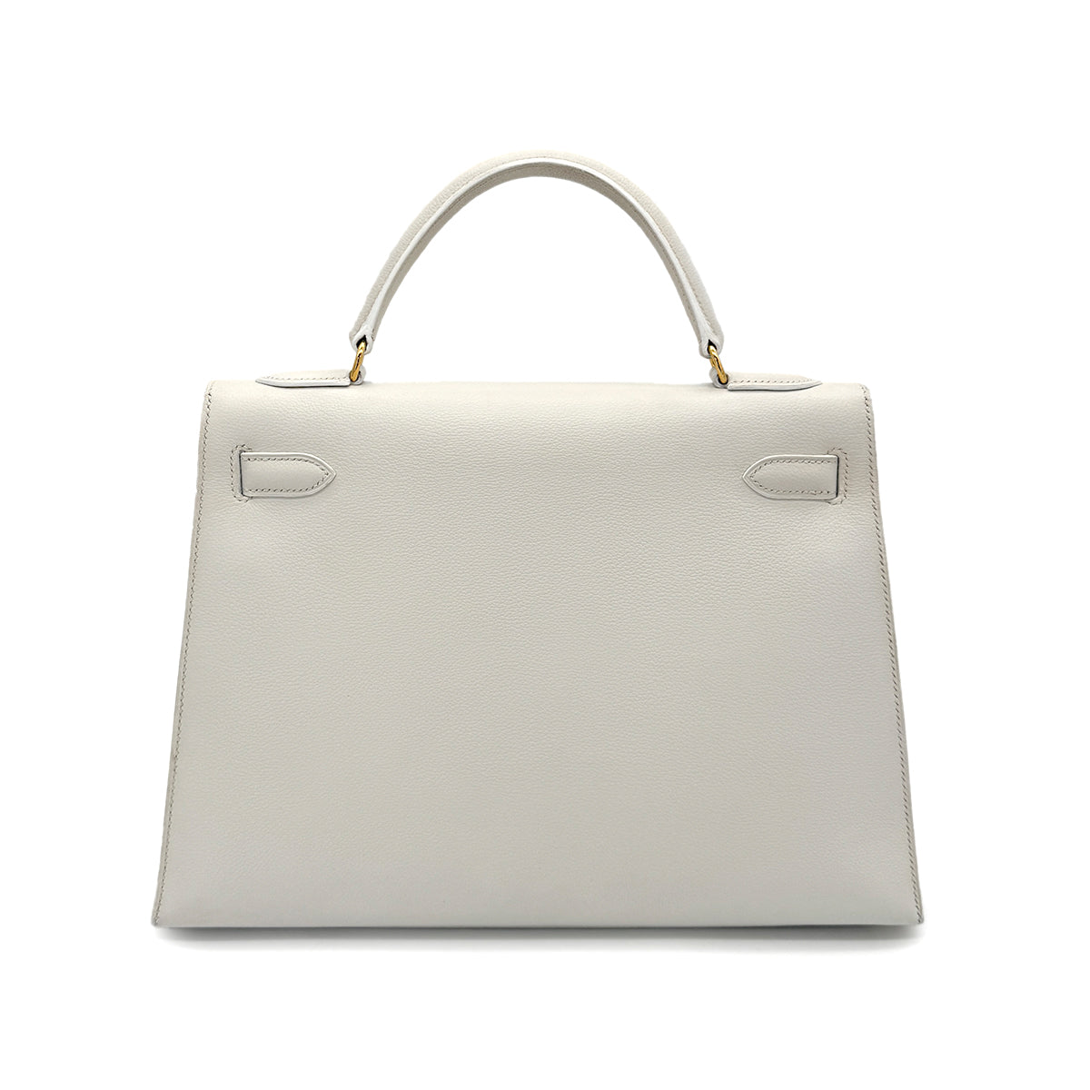 HERMES KELLY 32 RETOURNE WHITE GRAINE HAND SHOULDER BAG 〇Y 90272859