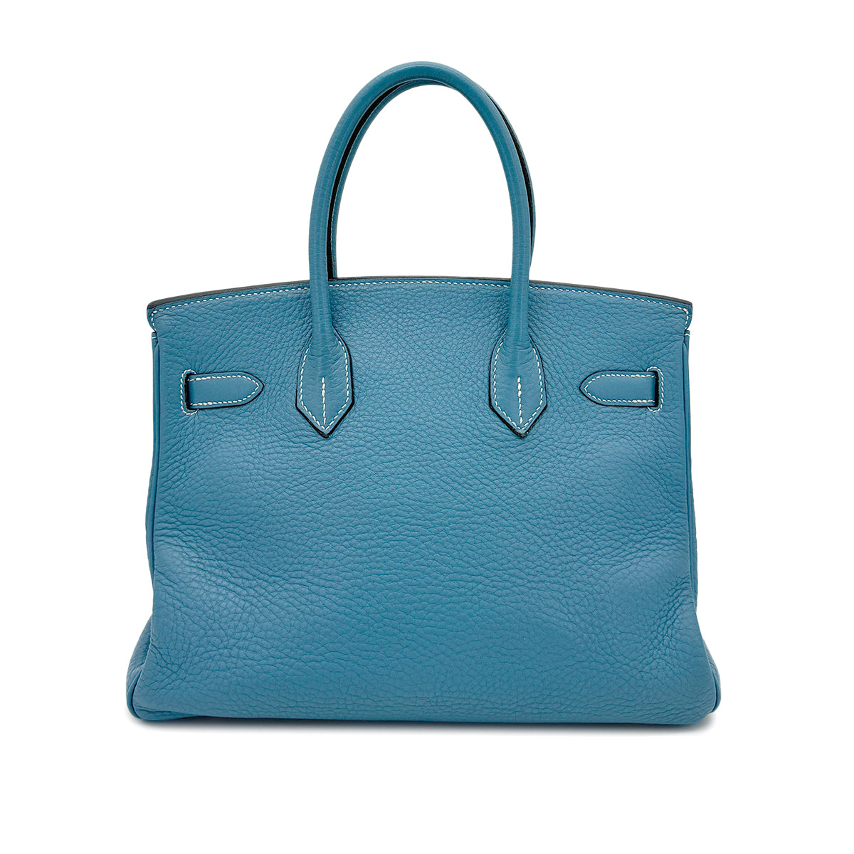HERMES BIRKIN 30 BLEU JEAN TAURILLON CLEMENCE HAND BAG ▢H SHW 90272862
