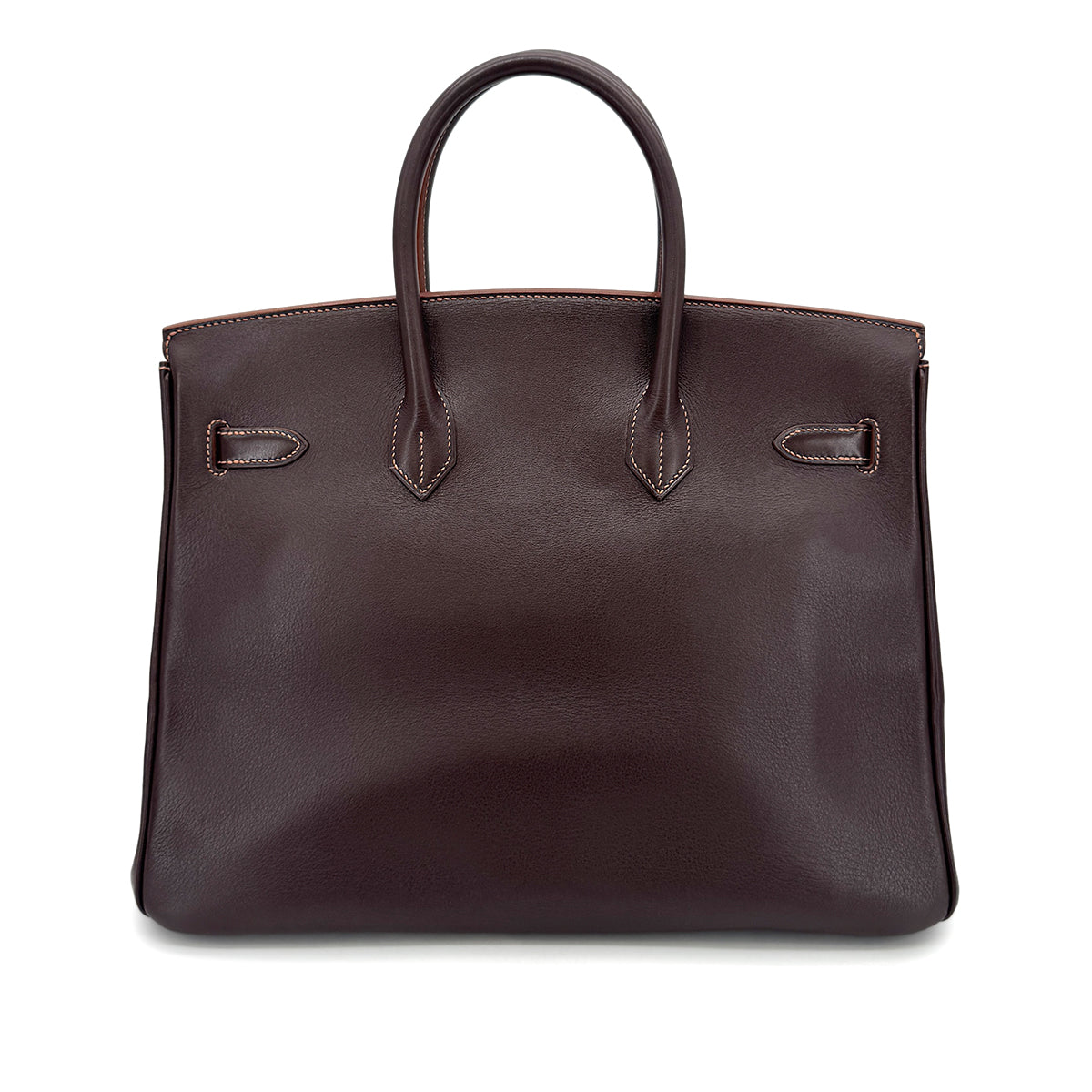 HERMES BIRKIN 35  HAVANE VEAU GULLIVER HAND BAG □B GHW 90272863