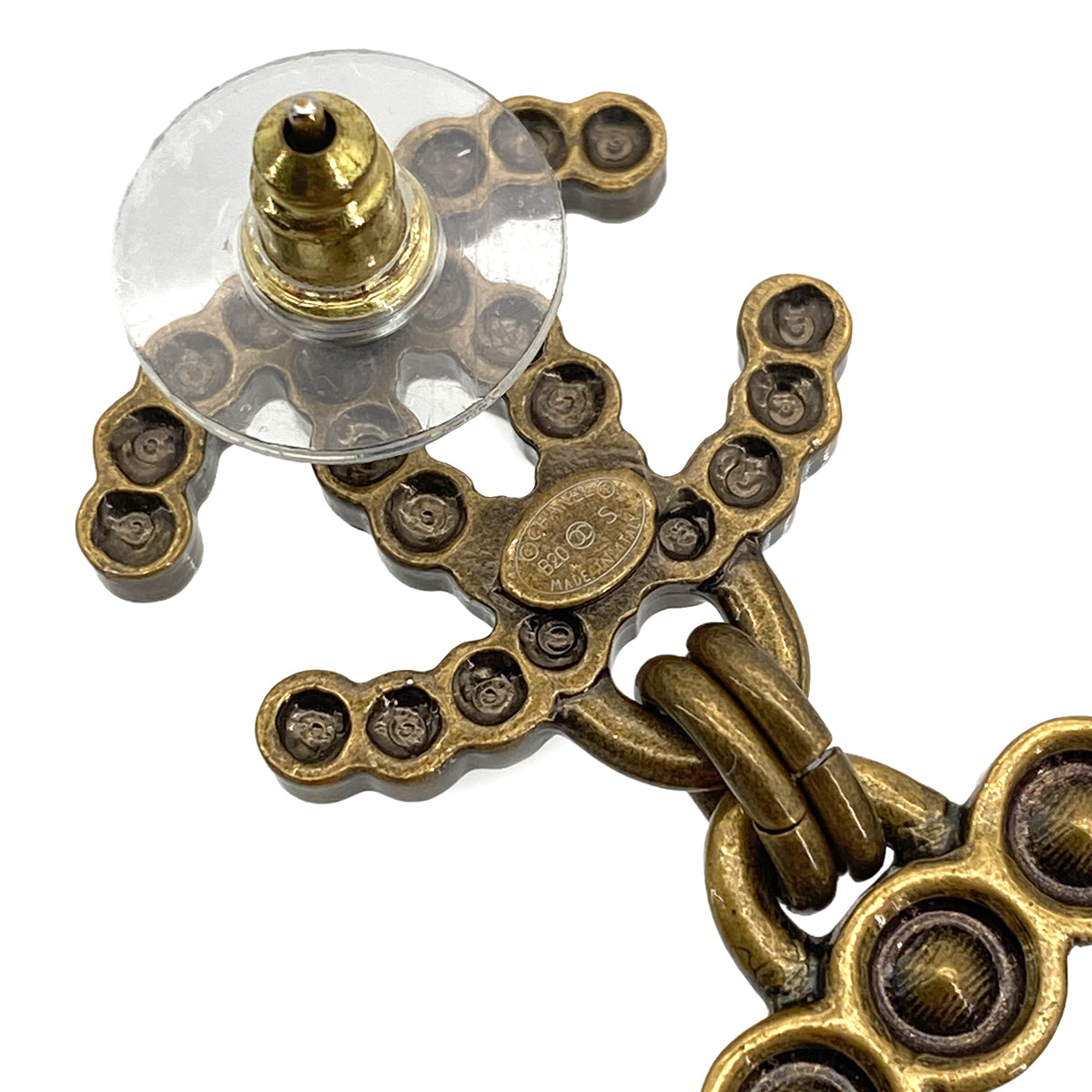 CHANEL EARRINGS SWING COCOMARK No.5 RHINESTONE ACCESSORY B20S 90272864