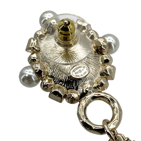 CHANEL EARRINGS SWING COCOMARK FAKEPEARL RHINESTONE ACCESSORY B22P 90272867 - PURPOSE