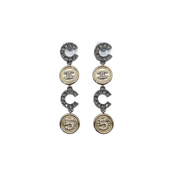 CHANEL EARRINGS SWING COCOMARK RHINESTONE ACCESSORY A21S 90272870 - PURPOSE