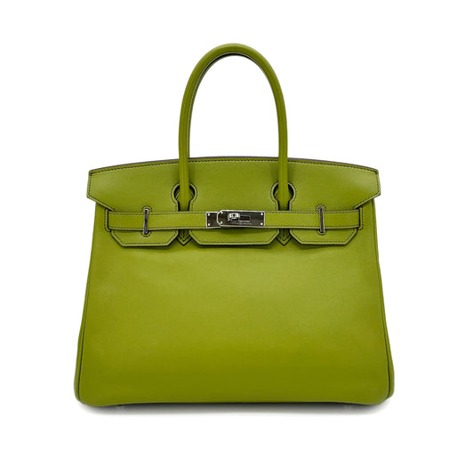 HERMES BIRKIN 30 ANIS GREEN SWIFT HAND BAG □K SHW 90272925