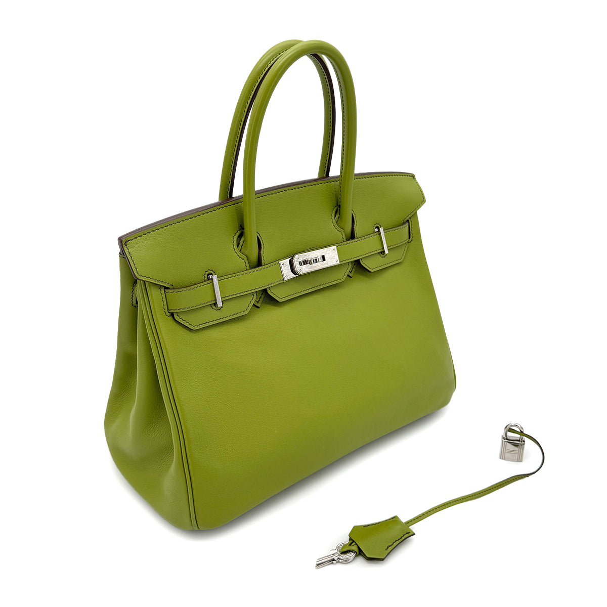 HERMES BIRKIN 30 ANIS GREEN SWIFT HAND BAG □K SHW 90272925