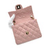 CHANEL VINTAGE MINI SQUARE 17 CHAIN SHOULDER BAG PINK LAMB SKIN 90272953 - PURPOSE