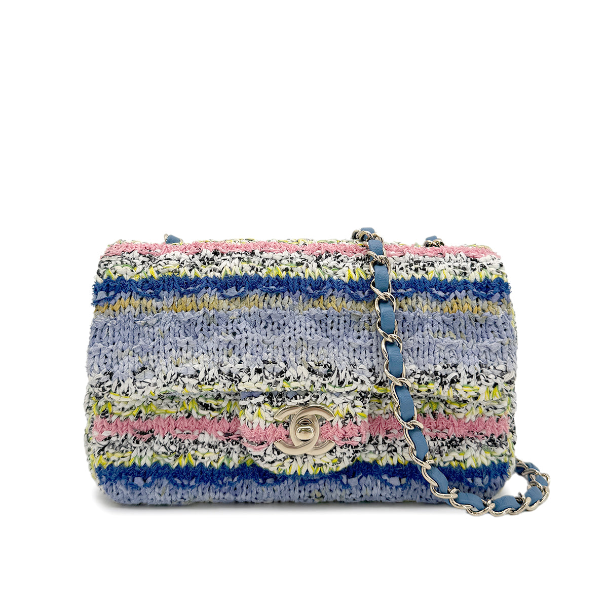 CHANEL CHAIN SHOULDER BAG MULTICOLOR TWEED 90272956