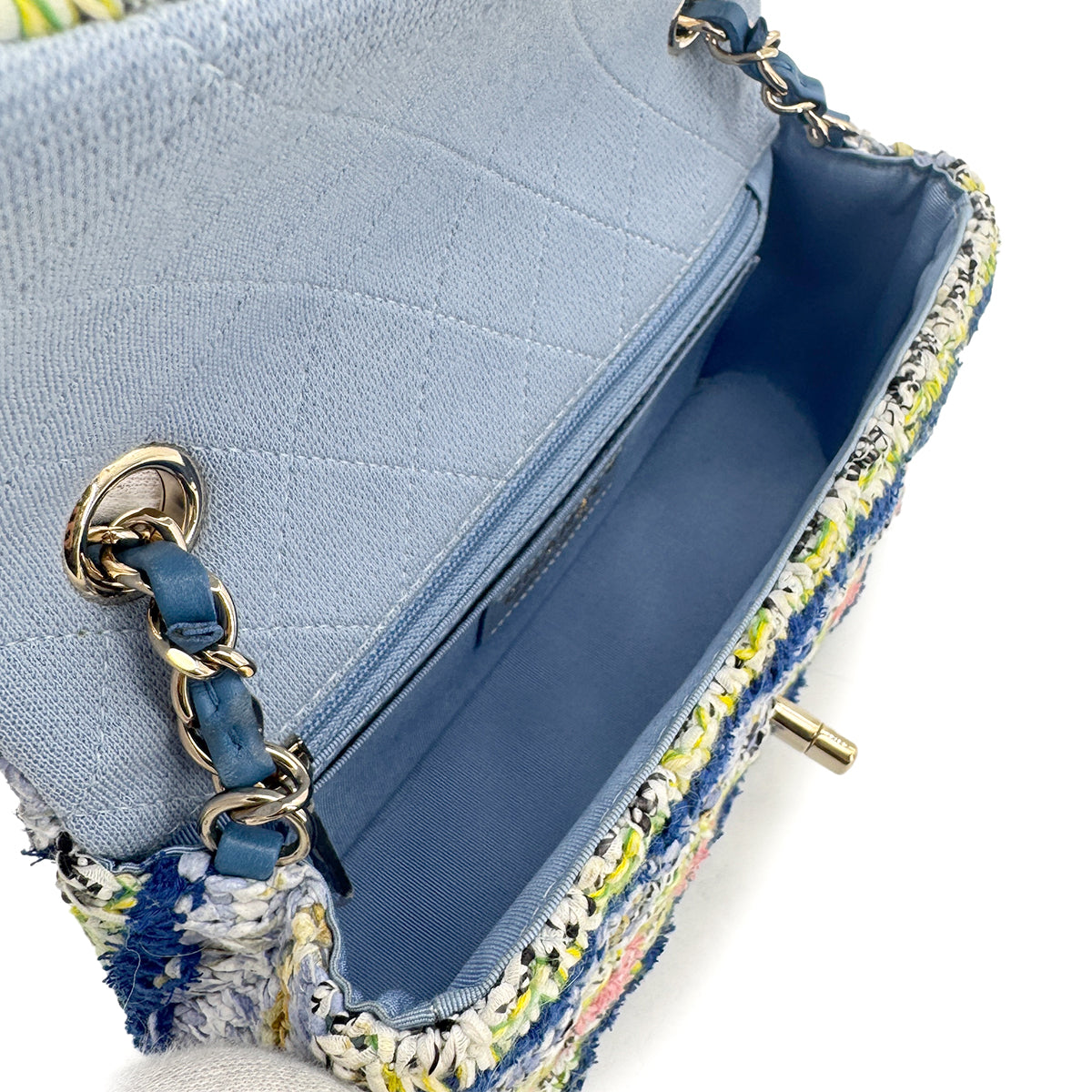 CHANEL CHAIN SHOULDER BAG MULTICOLOR TWEED 90272956