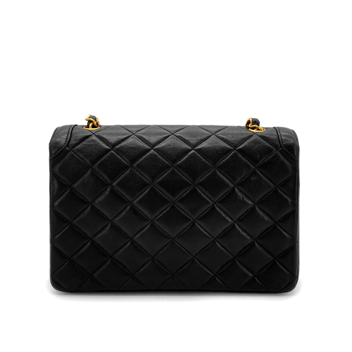CHANEL MATELASSE CHAIN SHOULDER BAG BLACK LAMB SKIN 90272960