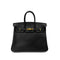 HERMES BIRKIN 25 BLACK SWIFT HAND BAG □R GHW 90272967 - PURPOSE