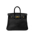 HERMES BIRKIN 25 BLACK SWIFT HAND BAG □R GHW 90272967 - PURPOSE