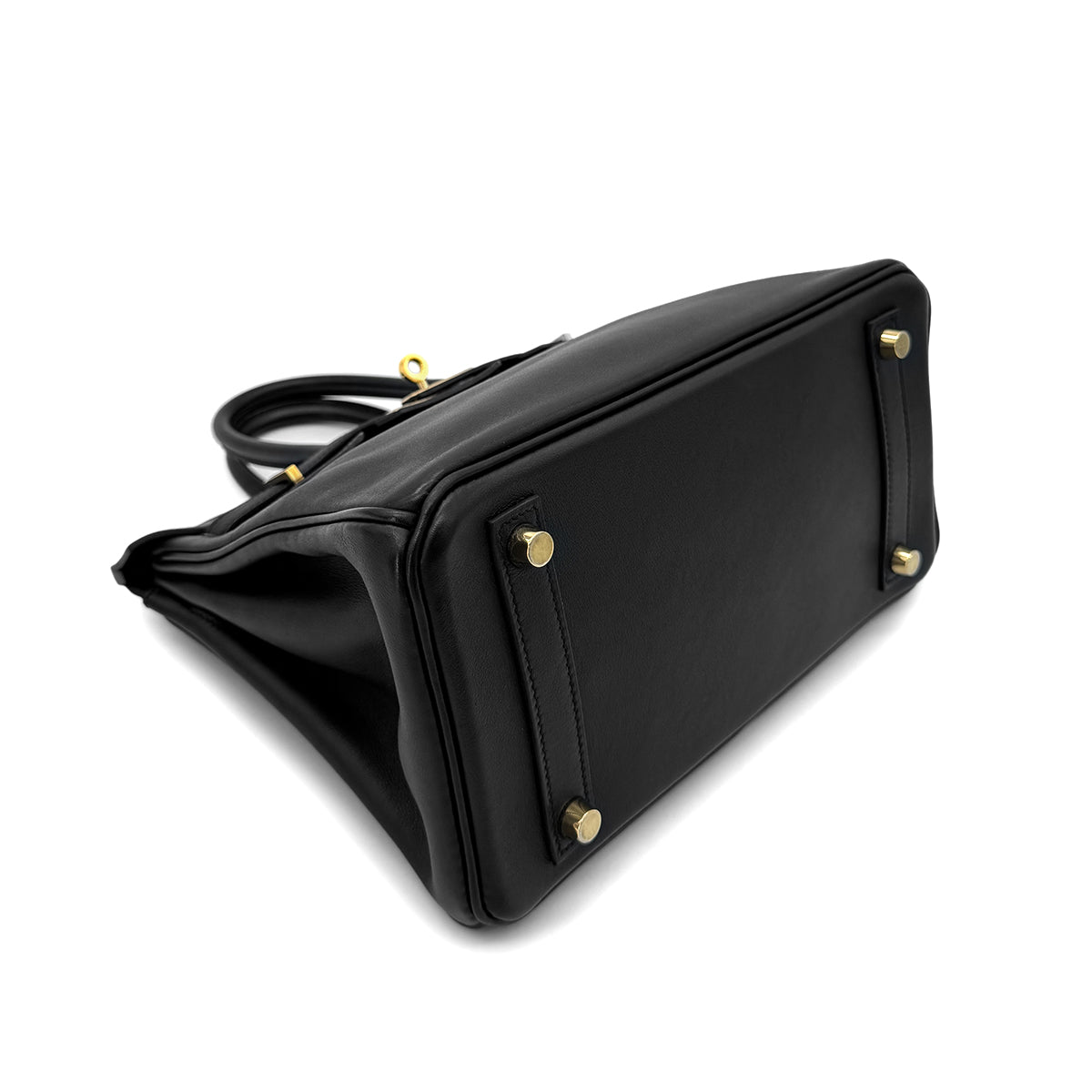 HERMES BIRKIN 25 BLACK SWIFT HAND BAG □R GHW 90272967