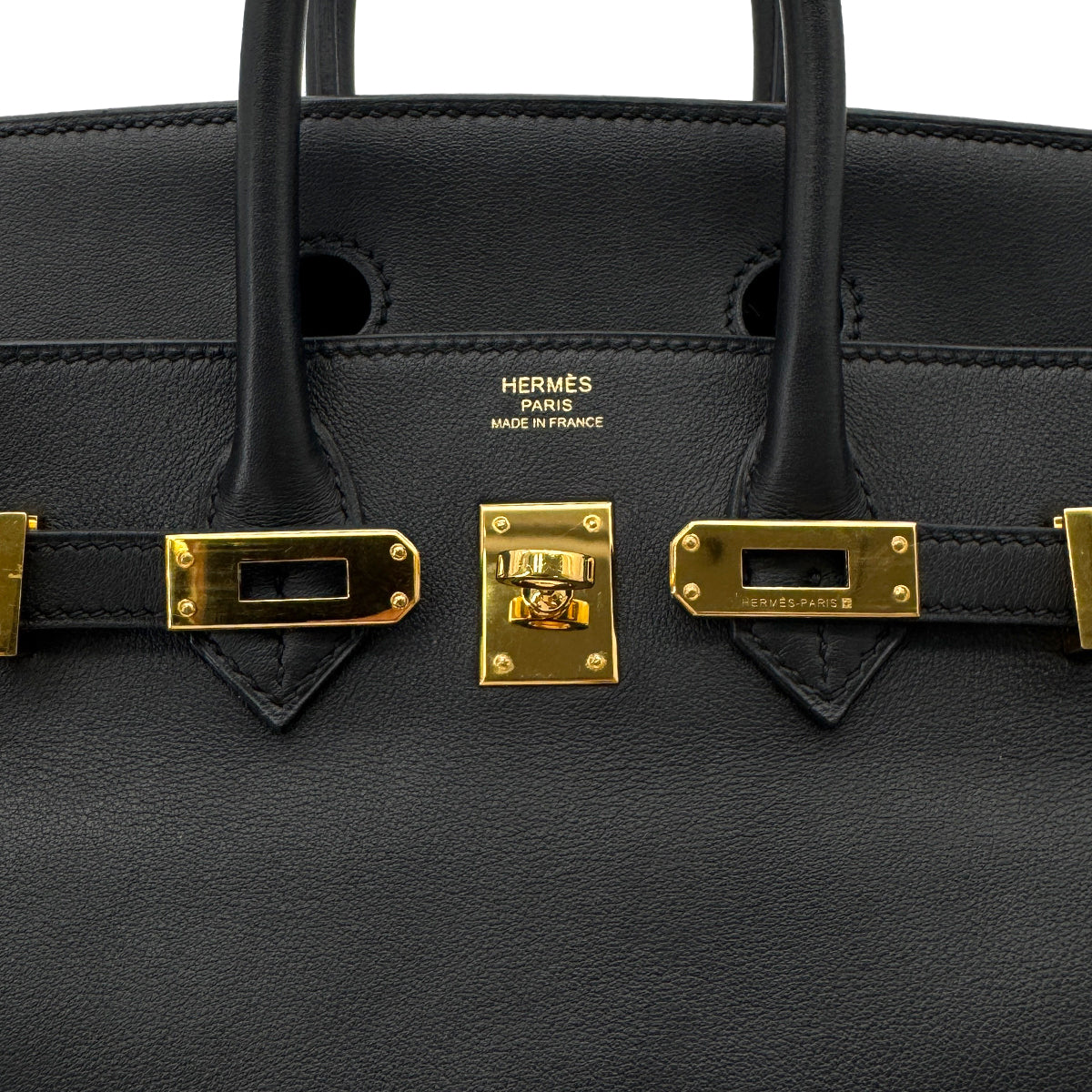 HERMES BIRKIN 25 BLACK SWIFT HAND BAG □R GHW 90272967