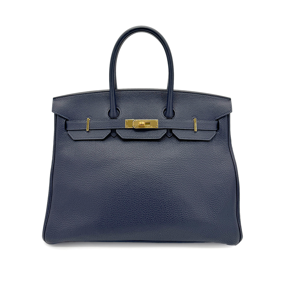 HERMES BIRKIN 35 BLUE NUIT TOGO HAND BAG X GHW 90272969