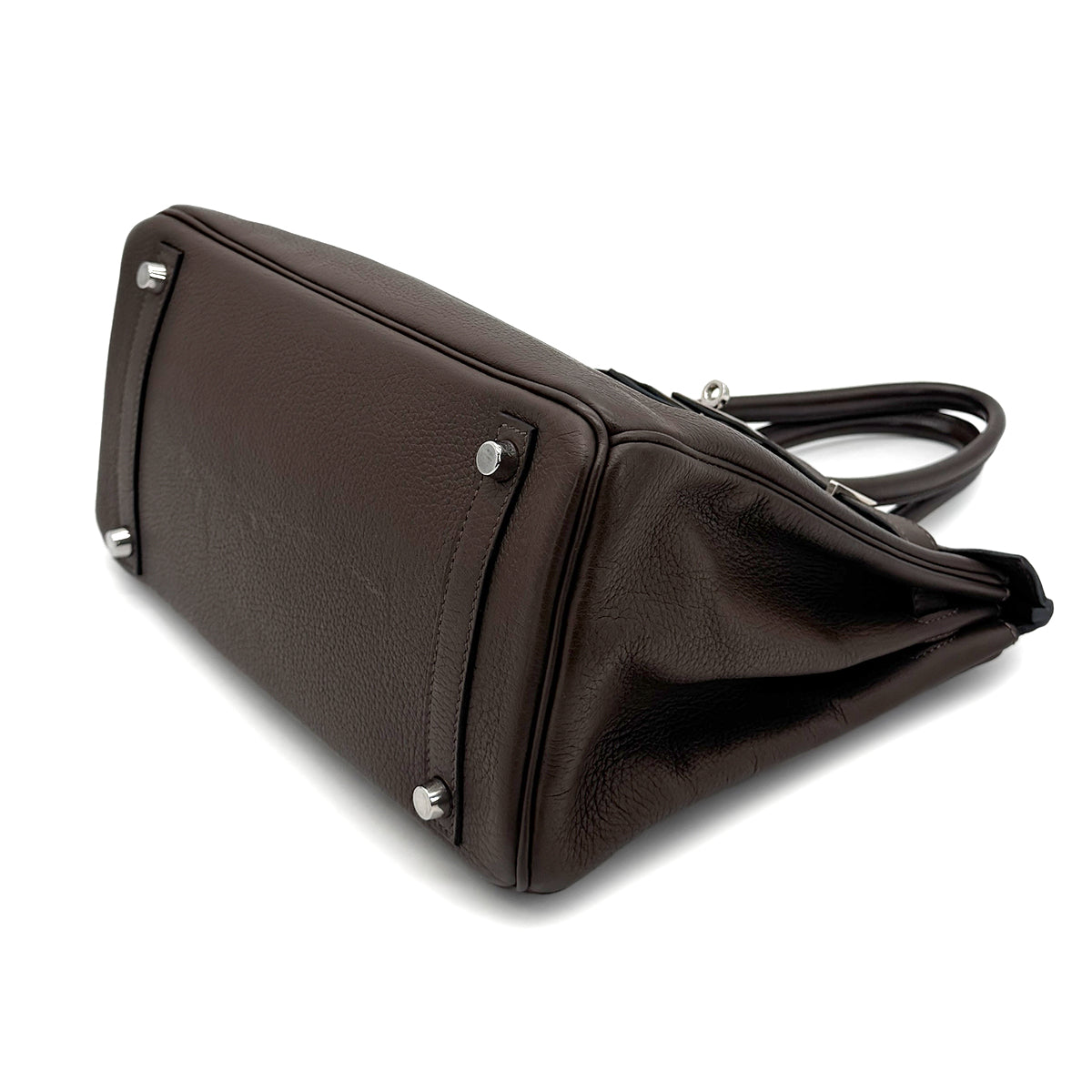 HERMES BIRKIN 30 CAFE TAURILLON CLEMENCE HAND BAG ▢M SHW 90272985