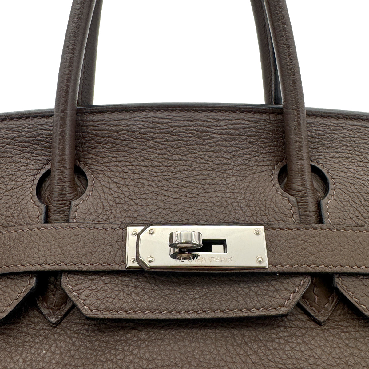 HERMES BIRKIN 30 CAFE TAURILLON CLEMENCE HAND BAG ▢M SHW 90272985