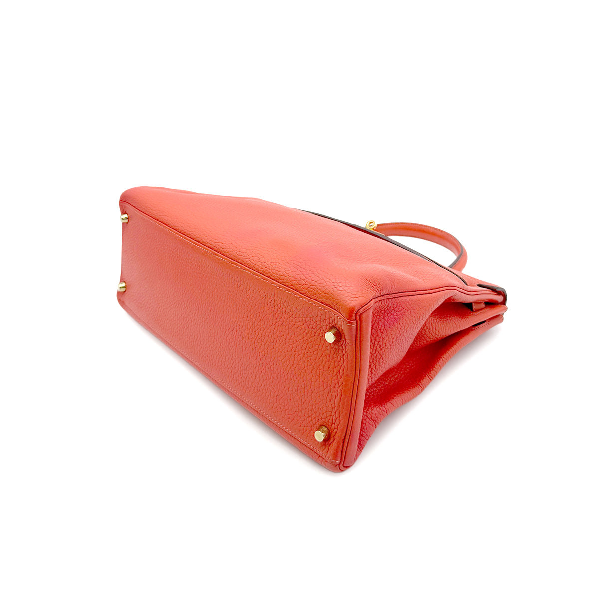 HERMES KELLY 35 RETOURNE ROUGE PIVOINE TAURILLON CLEMENCE HAND SHOULDER BAG □R GHW 90272995