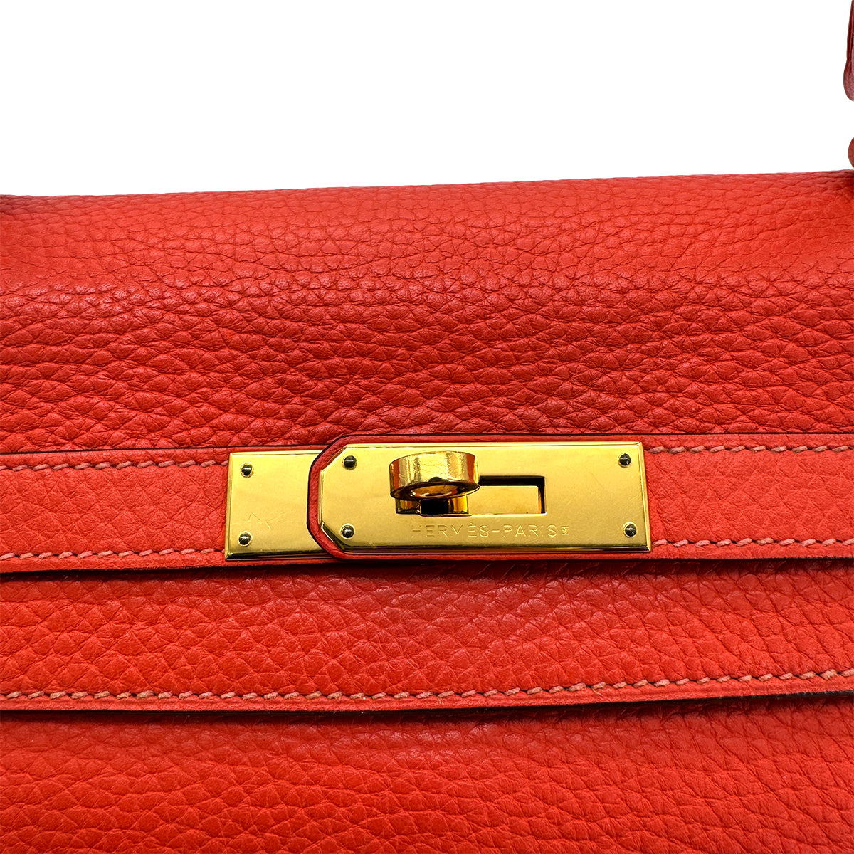 HERMES KELLY 35 RETOURNE ROUGE PIVOINE TAURILLON CLEMENCE HAND SHOULDER BAG □R GHW 90272995