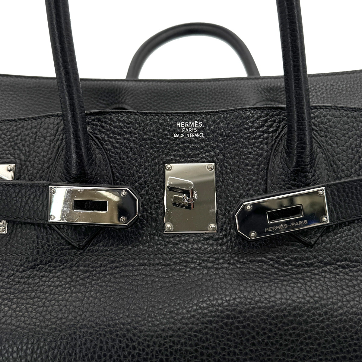 HERMES SHOULDER BIRKIN 42 BLACK TAURILLON CLEMENCE HAND BAG □I SHW 90273019