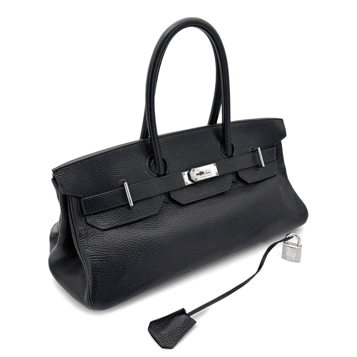 HERMES SHOULDER BIRKIN 42 BLACK TAURILLON CLEMENCE HAND BAG □I SHW 90273019