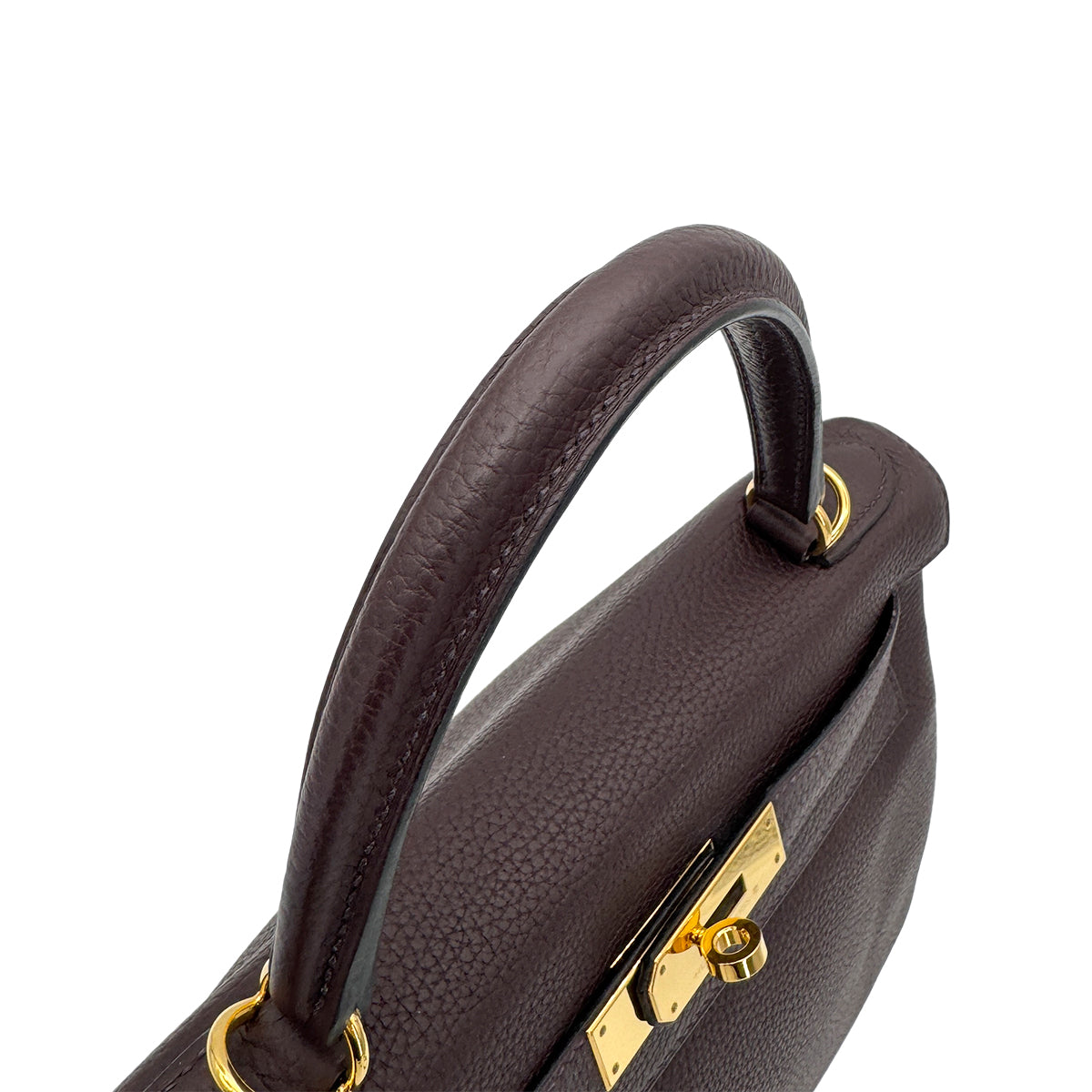 HERMES KELLY 28 RETOURNE ROUGE SELLIER TOGO HAND SHOULDER BAG Z GHW 90273063