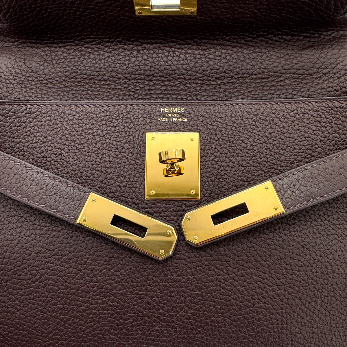 HERMES KELLY 28 RETOURNE ROUGE SELLIER TOGO HAND SHOULDER BAG Z GHW 90273063