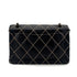CHANEL VINTAGE WILD STITCH CHAIN SHOULDER BAG BLACK LEATHER 90273066 - PURPOSE