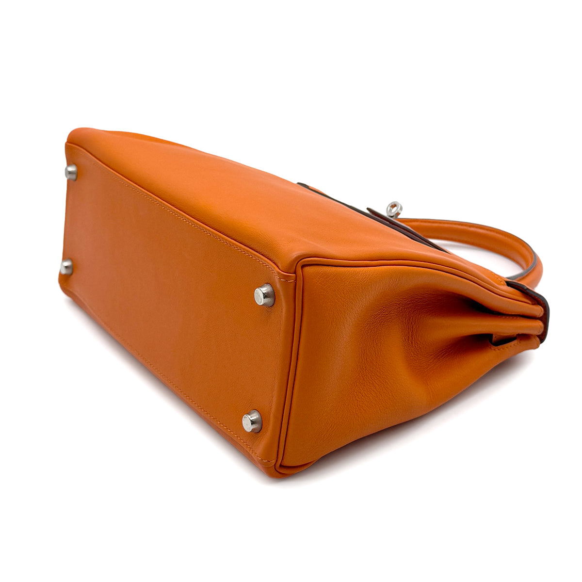 HERMES KELLY 28 RETOURNE ORANGE VEAU GULLIVER HAND SHOULDER BAG □I SHW 90273069