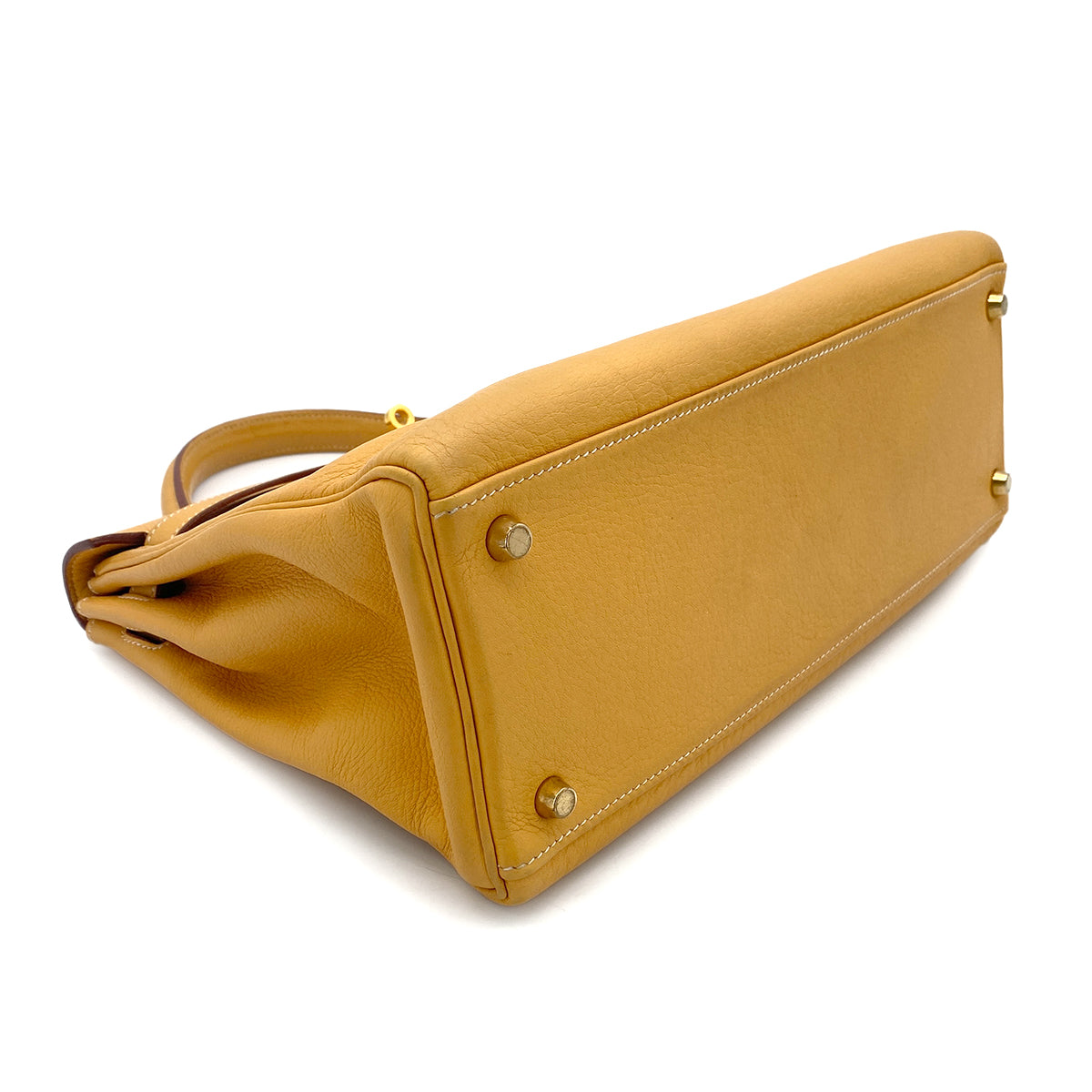 HERMES KELLY 32 RETOURNE NATURAL FJORD HAND SHOULDER BAG □B GHW 90273075